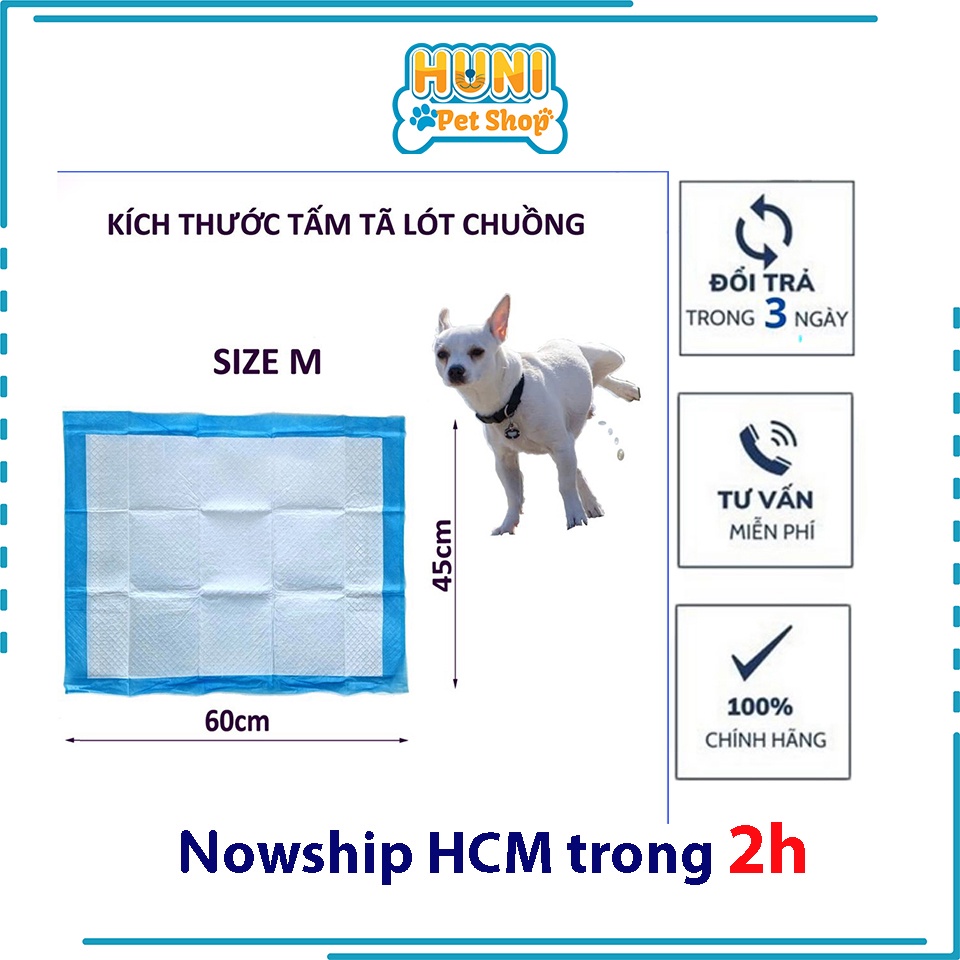 [01 MIẾNG] Tả lót chó mèo lót chuồng ĐỦ SIZE SML tã thú cưng siêu thấm hút - Huni petshop