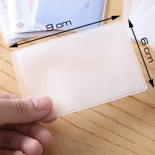 Vỏ bọc thẻ ATM CCCD thẻ học sinh bảo quản Card - Túi đựng căn cước trong suốt bảo quản thẻ 1 mặt nhám chống vân tay