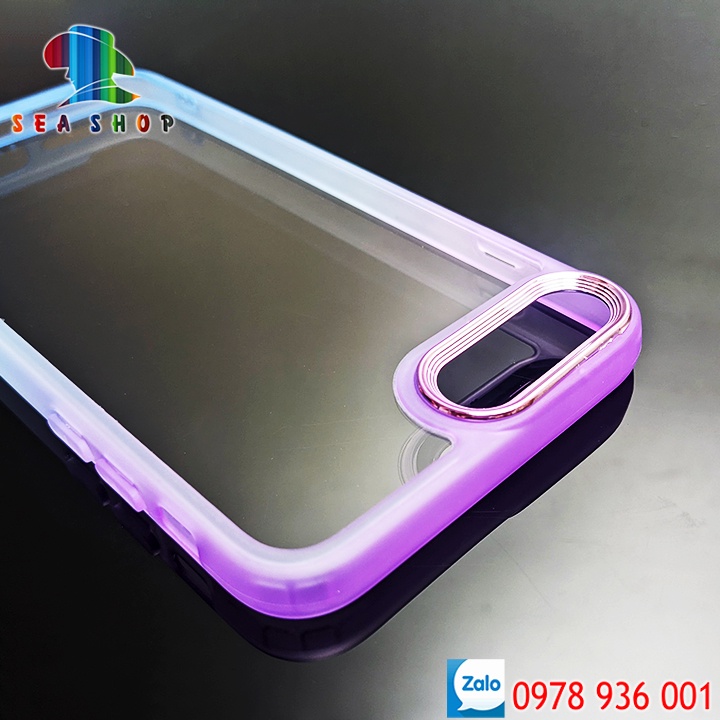 Ốp lưng iPhone 7 Plus, 8 Plus -Thiết kế cạnh dày bảo vệ camera -Chống sốc cao cấp - Lưng trong suốt, Không vàng ố