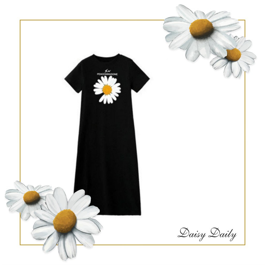 Váy suông đơn sắc hoạ tiết cúc hoạ mi Daisy Peaceminusone năng động