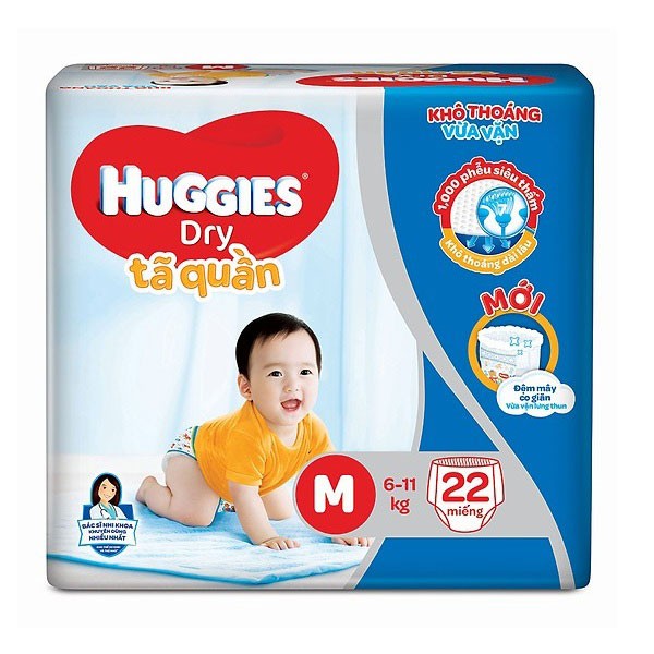 Tã quần Huggies size M (6-11) 22 miếng