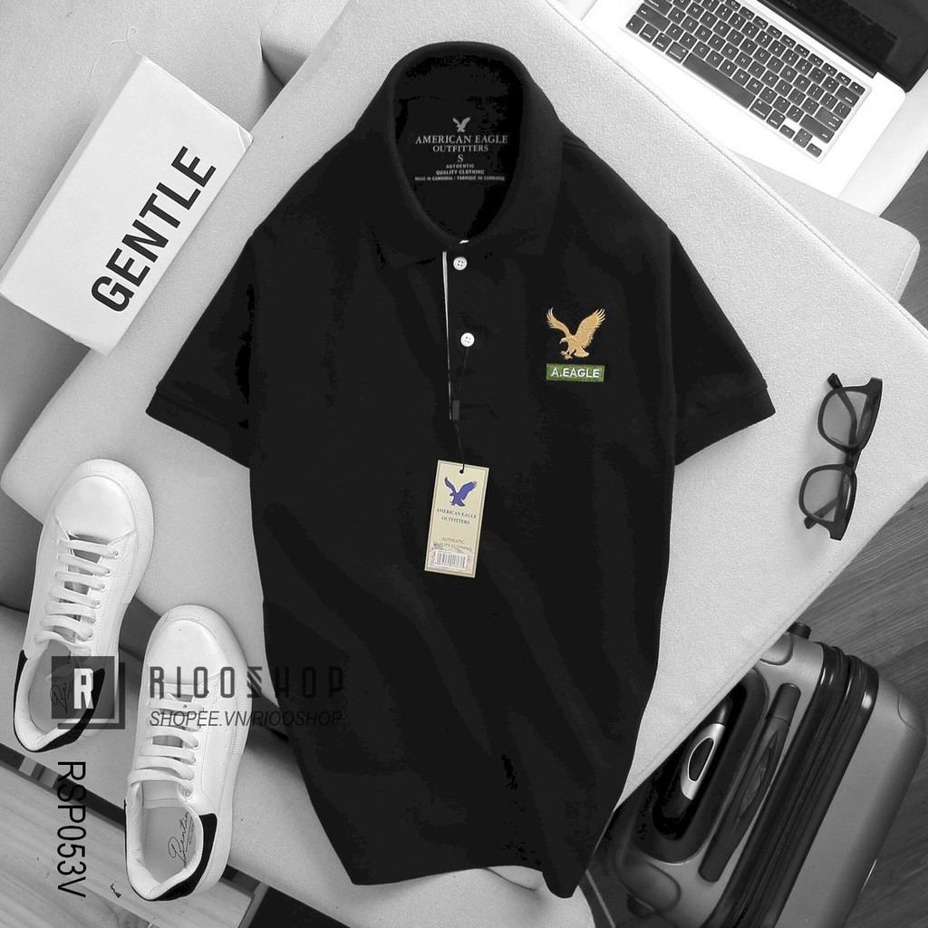 Áo phông nam có cổ cao cấp đại bàng RSP053 - áo thun polo nam Riooshop | BigBuy360 - bigbuy360.vn