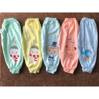 Set 10 quần dài sơ sinh ống bo cho bé