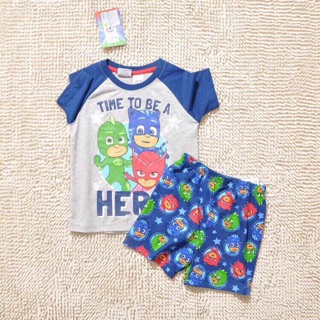 Bộ bé trai cộc tay siêu nhân Pj mask