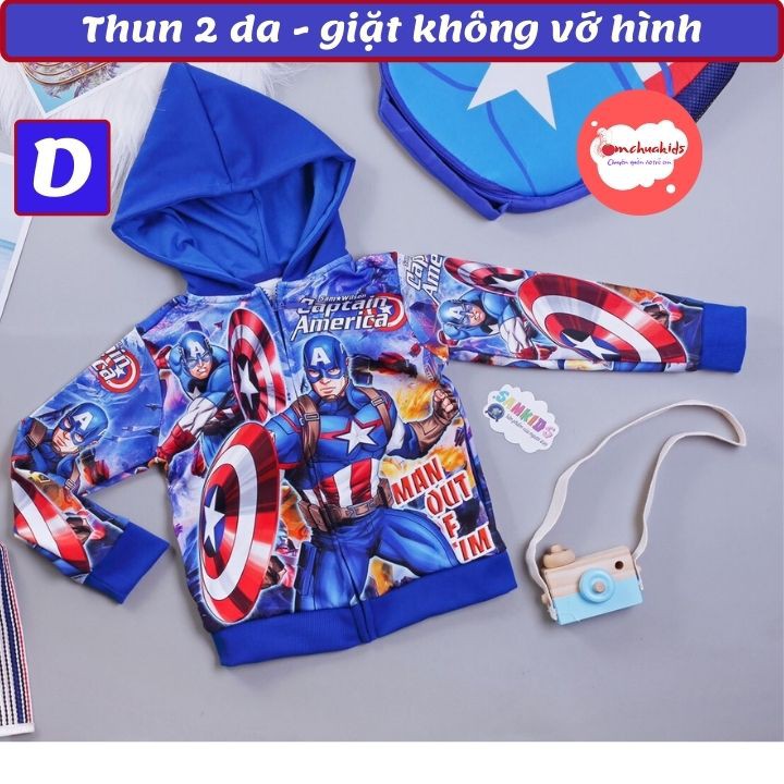 ÁO KHOÁC BÉ TRAI HÌNH SIÊU NHÂN NHỆN TỪ 12KG-42KG. Chất thun da cá mịn đẹp - Tomchuakids