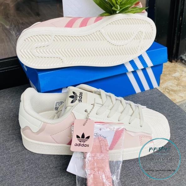 Giày adidas superstar, adidas Sò hồng, màu hồng kem bản S.C 2022 dây hồng full box [pipistore]