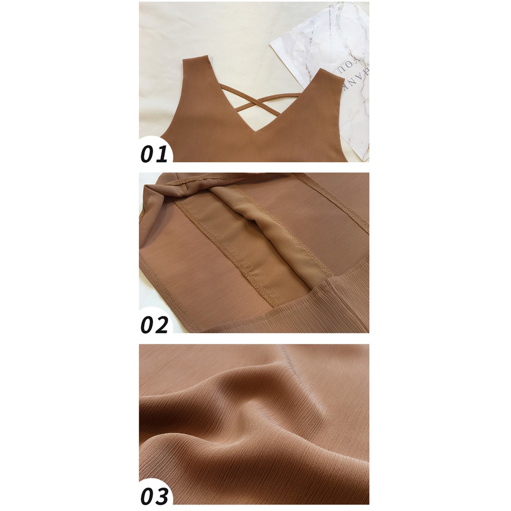 Áo kiểu dáng đẹp đáng yêu, sát nách có hai dây chéo sau lưng