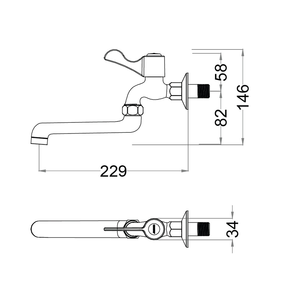 Vòi rửa mặt Caesar WL027C