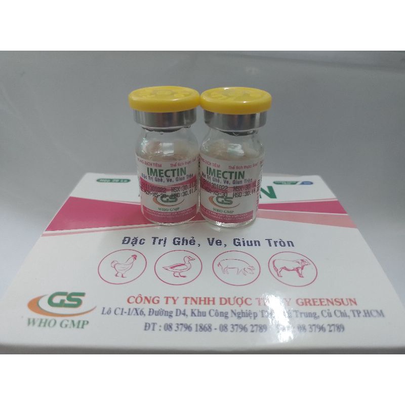 Combo 2 lọ* 5ml Imectin ve, rận, bọ chét