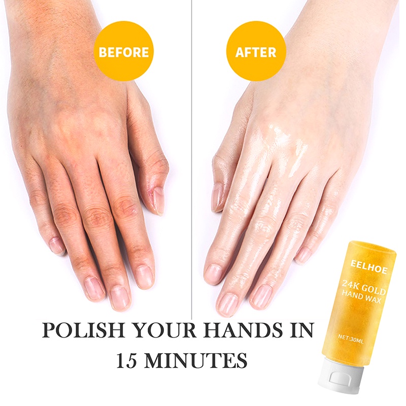 EELHOE Vàng 24K Mật Ong Bóc Sáp Tay Dưỡng Ẩm Đường Nét Chăm Sóc Tay Tẩy Tế Bào Chết Vết Chai Sáp Tay-Ampe