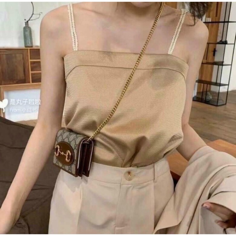 🔥NEW HOT🔥 Túi Khoá Móc Viền Nâu | BigBuy360 - bigbuy360.vn