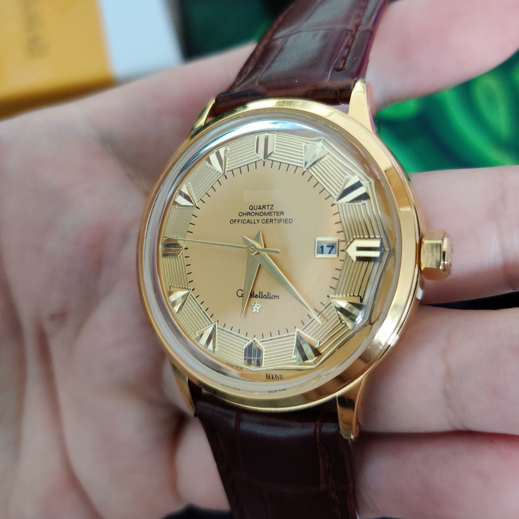 Đồng Hồ Nam - Dây da Omega Siêu Phẩm Không Thể Thiếu - BH 24 Tháng Tặng Hộp Da Cao Cấp + Vòng Tì Hưu