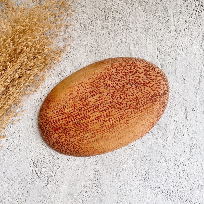 Dĩa Gỗ Dừa Hình Ovan 23cm