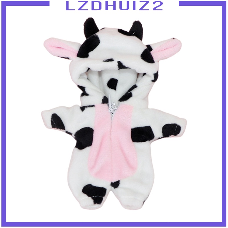 Bộ đồ ngủ pijama có khóa kéo hình thú dễ thương cho búp bê OB11