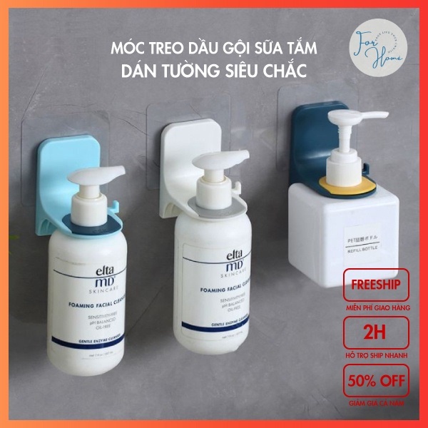 ⚡SIÊU CHẮC⚡ Móc Dán Tường Treo Chai Dầu Gội, Sữa Tắm, Xà Phòng, Nước Rửa Tay/ Giá Gắn Tường Nhà Tắm, Bồn Rửa