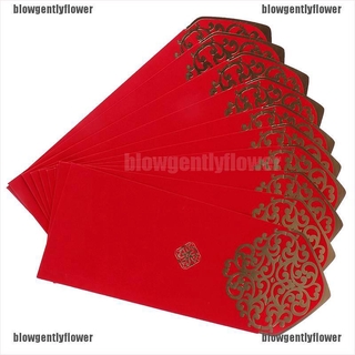 Set 10 Bao Lì Xì Màu Đỏ May Mắn Tiện Dụng