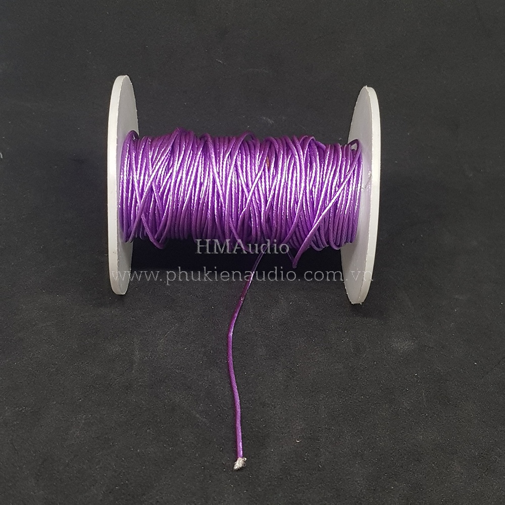 Dây cáp tai nghe đồng mạ bạc OFC đường kính 1.2mm - Vỏ tím