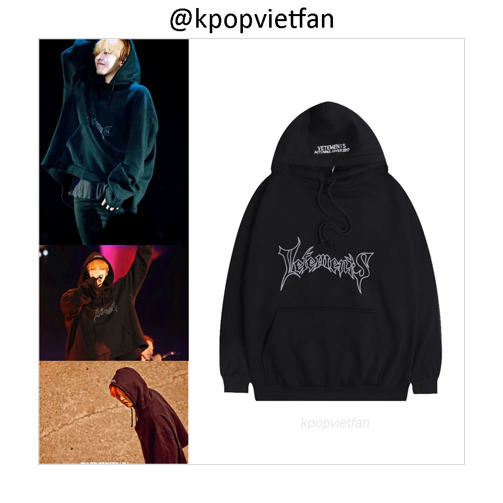 Áo Hoodie Vetement giống GDRAGON vải đẹp loại 1