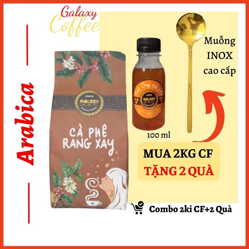 Cafe Arabica Galaxy Coffee Cà Phê Rang Xay Nguyên Chất Pha Phin Pha Máy Cold Brew Hậu Vị Ngọt Thơm Quyến Rũ 500g