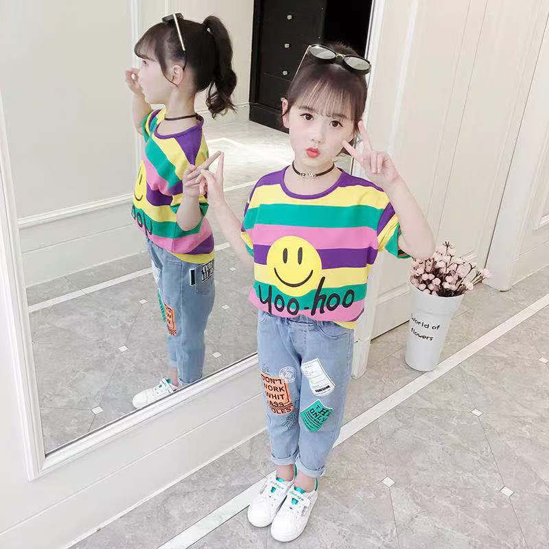 Set 2 Món Áo Thun Tay Ngắn In Hình Ootd Dễ Thương Thời Trang Mùa Hè 2023 Cho Bé Gái Từ 3-4 - 5-6 - 7-8 - 9-10 - 11-12 Tuổi Ternoon Ternoon