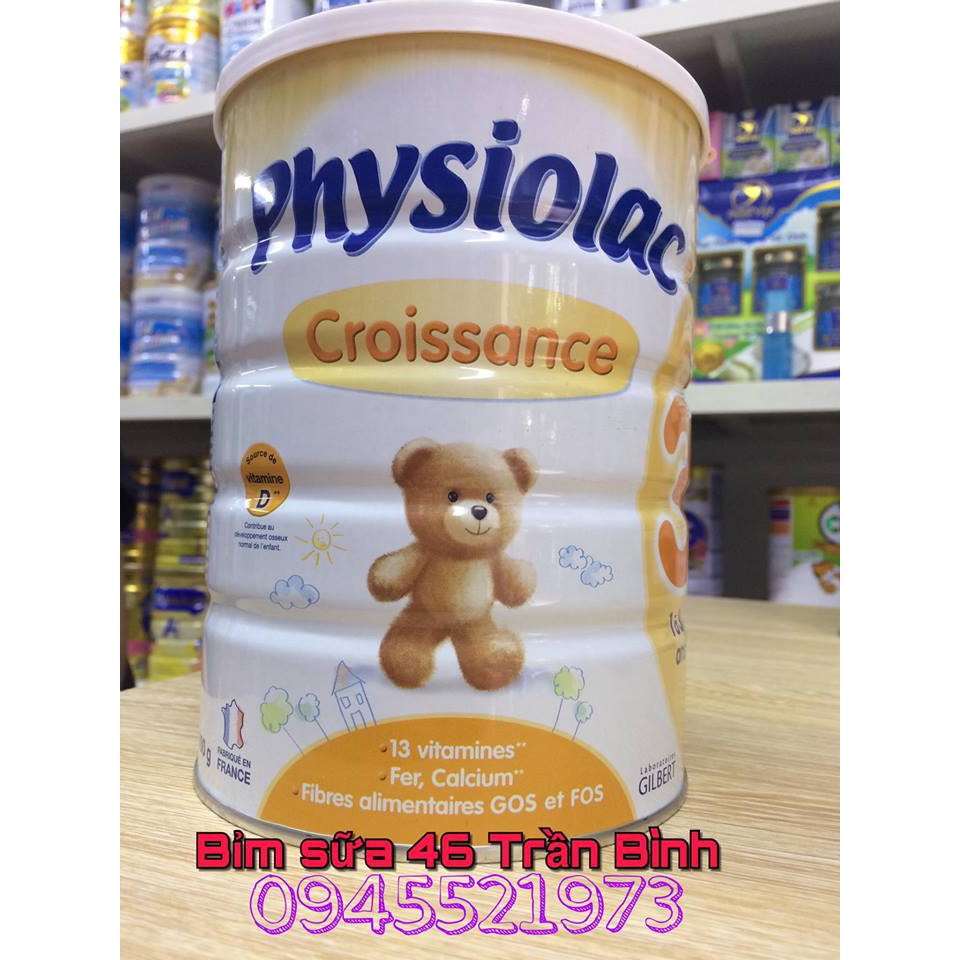 Sữa bột Physiolac số 3 (1-3tuổi) 900g nhập khẩu Pháp