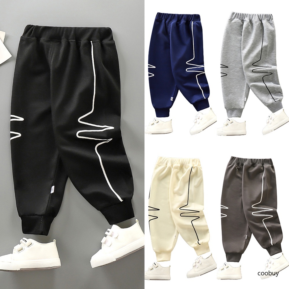 Quần chạy bộ cotton ống rộng thời trang năng động tùy chọn màu sắc dành cho bé trai