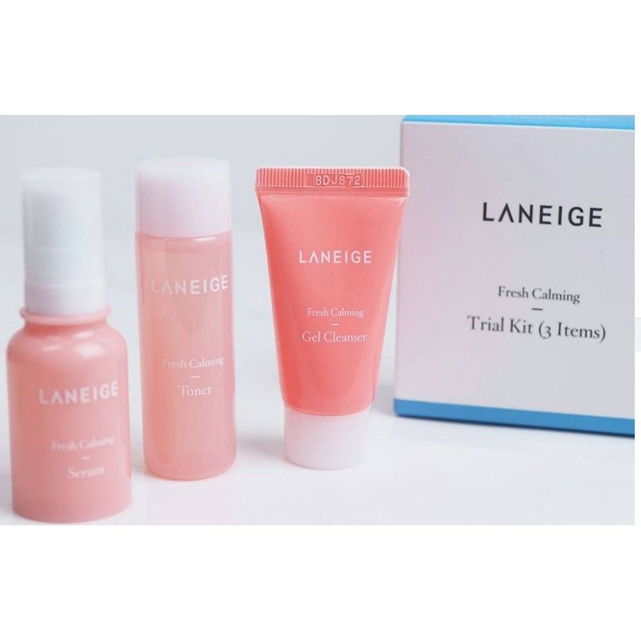 Bộ dưỡng da mini Laneige Fresh Calming Trial 3 item kit