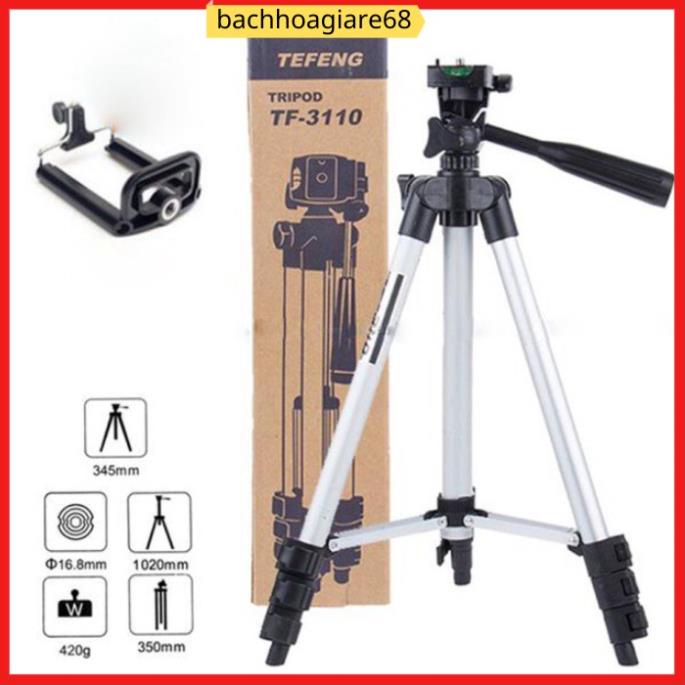 Giá đỡ 3 chân, máy chụp ảnh Tripod TF-3110 + Miếng kẹp điện thoại