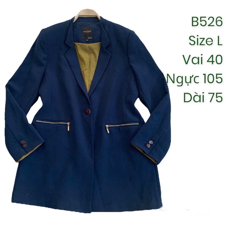 Áo khoác blazer B526 form suông rộng chất vải dày dặn 2hand Hàn si tuyển ảnh thật