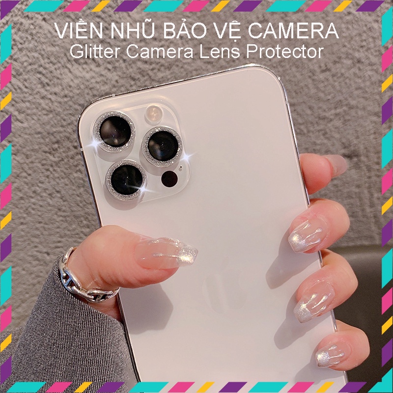 [BÁN LẺ TỪNG VIỀN] Viền Bảo Vệ Camera Lens Kính Cường Lực Diamond cho iP 11 12 13 14 Mini Pro Max - Minh An Saigon