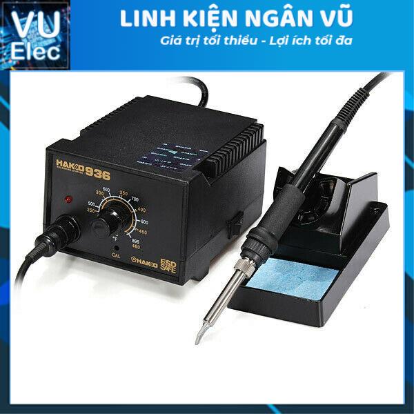 [BH 12Thang] Trạm Hàn Hakko936 kèm 5 Món đầy đủ - Máy Hàn điều chỉnh nhiệt độ Hakko 936 60W Chính Hãng