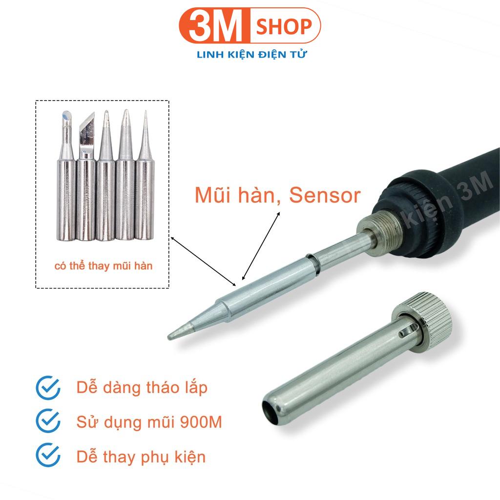 Mỏ hàn thiếc điều chỉnh nhiệt độ, máy hàn chì mini, mỏ hàn tq936 60w 220v và phụ kiện hàn