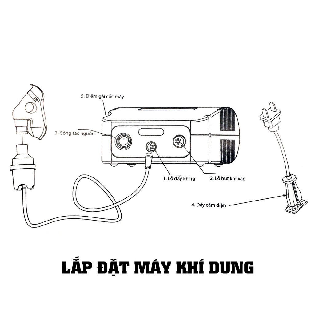 [UK - BH 10y] Accorson NE-C38 Nebulizer 2in1 Máy Khí Dung Xông Hút mũi họng 2 trong 1 - Máy hút mũi cao cấp SEGMINISAMRT