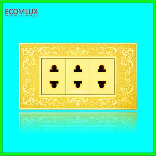 Ổ Cắm Âm Tường Cao Cấp  Màu Vàng Luxury