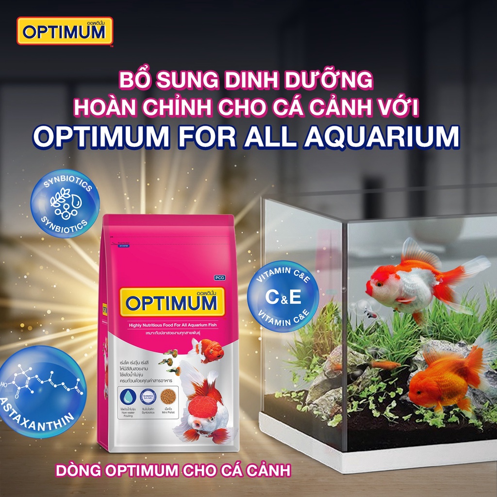 Cám Cá Cảnh Optimum Fish Hạt Small 500G Hàng Thái - Miki Petshop
