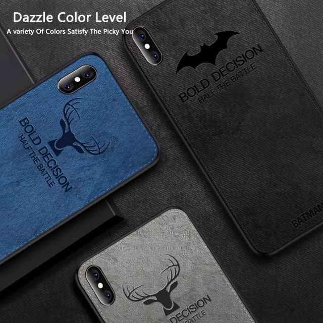 Ốp lưng Iphone Xs / X chống sốc vải Deer hươu cao cấp đã