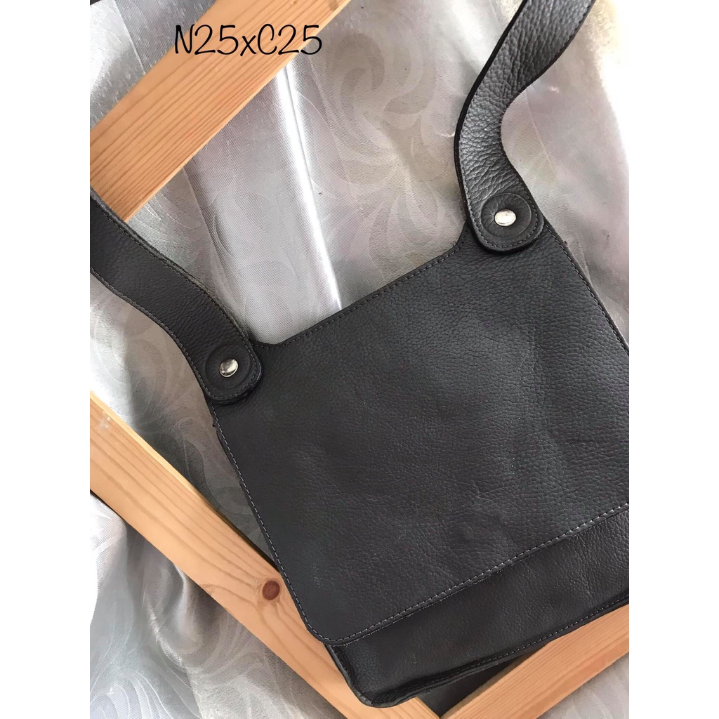 Túi đeo chéo da thật unisex