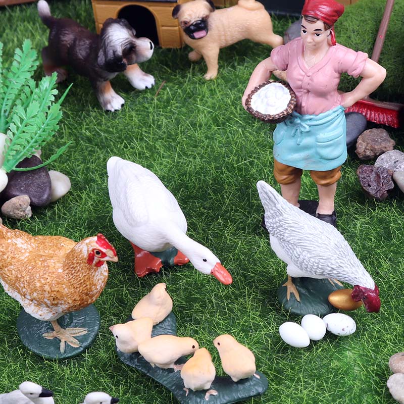 Mô Hình Động Vật Nông Trại Sống Động Giáo Dục Cho Bé