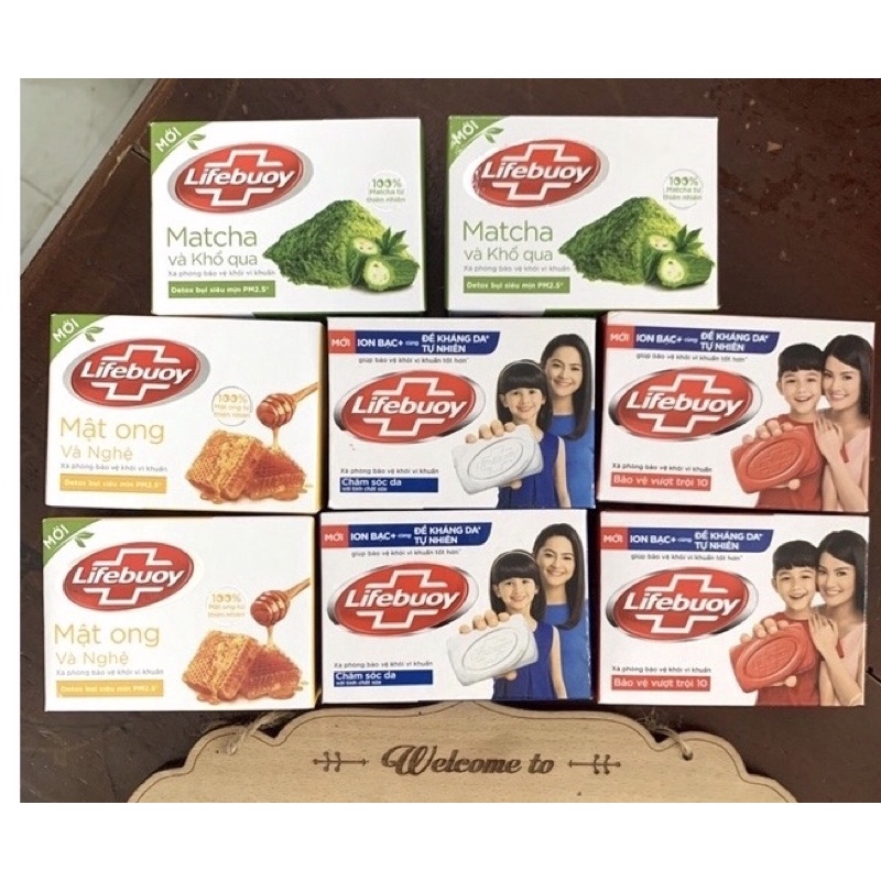 Xà phòng lifebuoy 90gr xanh, đỏ , vàng.