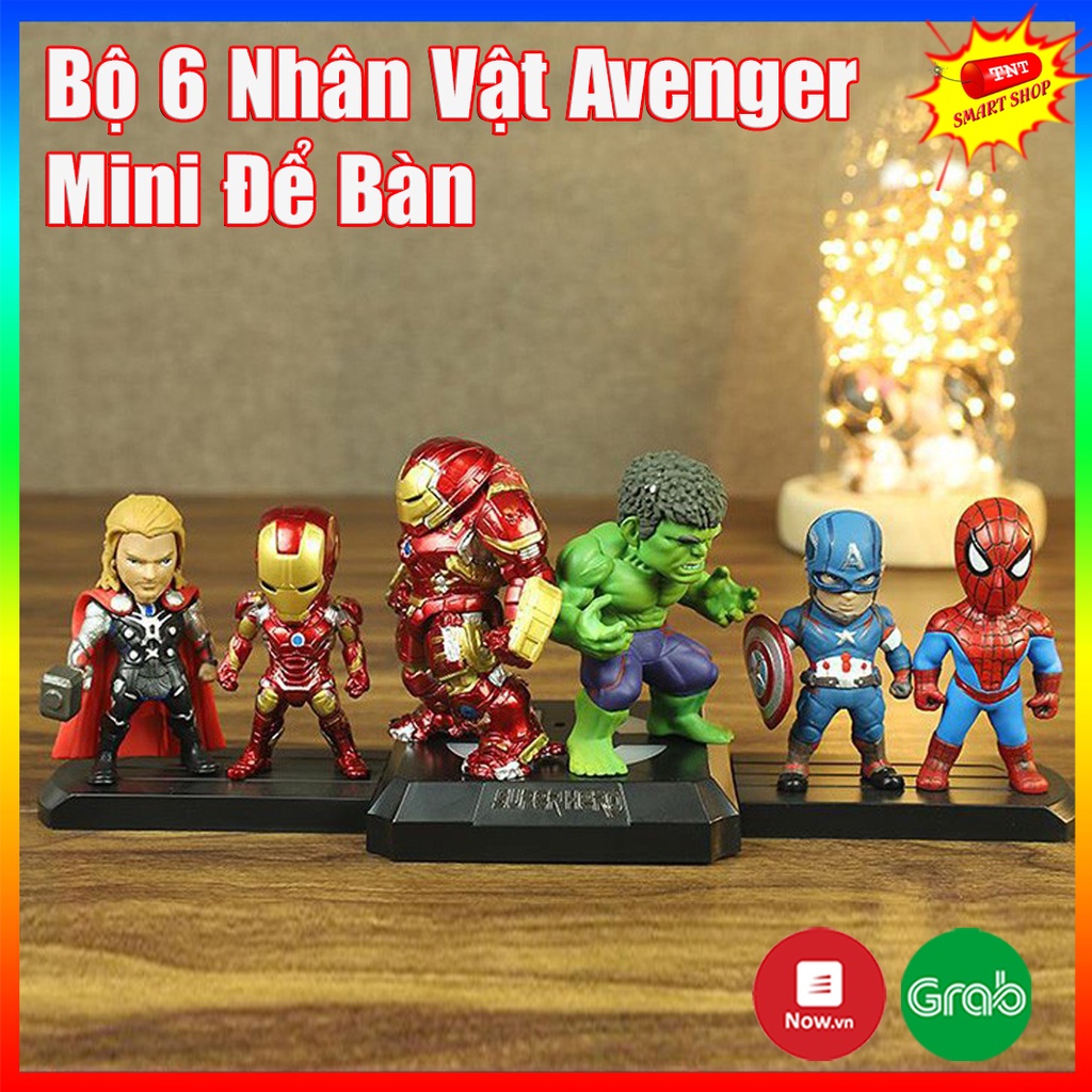 Bộ 6 Nhân Vật Avenger Mini Để Bàn- Bộ Sưu Tập Mô Hình Nhân Vật Siêu Anh Hùng Marvel (Mô Hình Đồ Chơi)