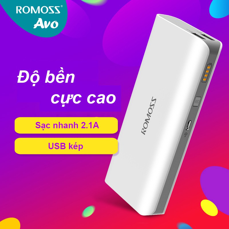 Pin Sạc Dự Phòng ROMOSS 10000mAh Chính Hãng