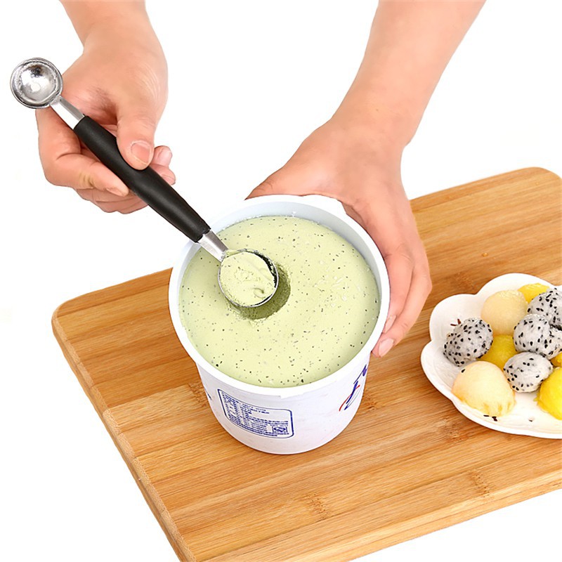 Muỗng Múc Kem Viên Hai Đầu Bằng Thép Không Gỉ Hữu Ích Cho Nhà Bếp