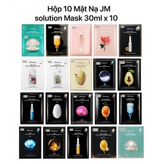 Hộp 10 miếng mặt nạ giấy jm solution mask 30ml x10 đủ loại