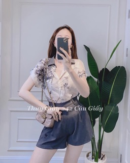 SET SƠ MI HOA MIX QUẦN THÊU CD ( có bán lẻ áo)