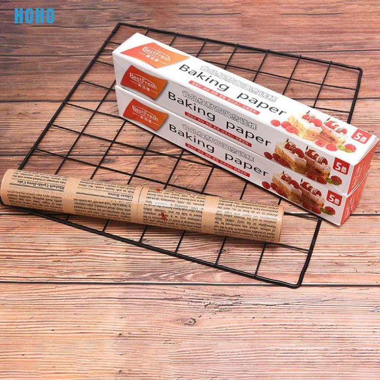 Giấy nến mặt báo dùng để nướng bánh - dùng cho nồi chiên không dầu, loại cuộn giấy lót không thấm dầu ăn hai mặt dài 8m