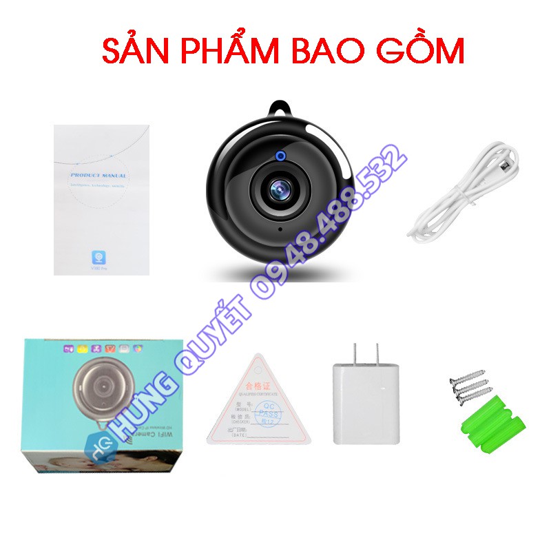 Camera Mini Wifi Không Dây - Hồng ngoại nhìn đêm - Tích hợp Mic loa - Hình ảnh Full HD 1080p | WebRaoVat - webraovat.net.vn