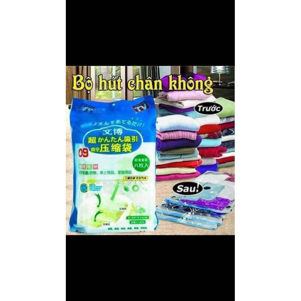Bộ 8 túi hít chân không cất đồ có bơm