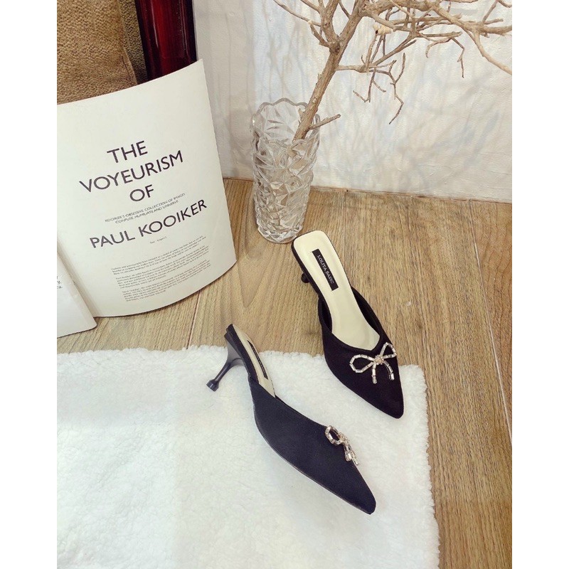 DÉP SỤC MŨI NHỌN NƠ SIÊU SANG GÓT CAO 7P