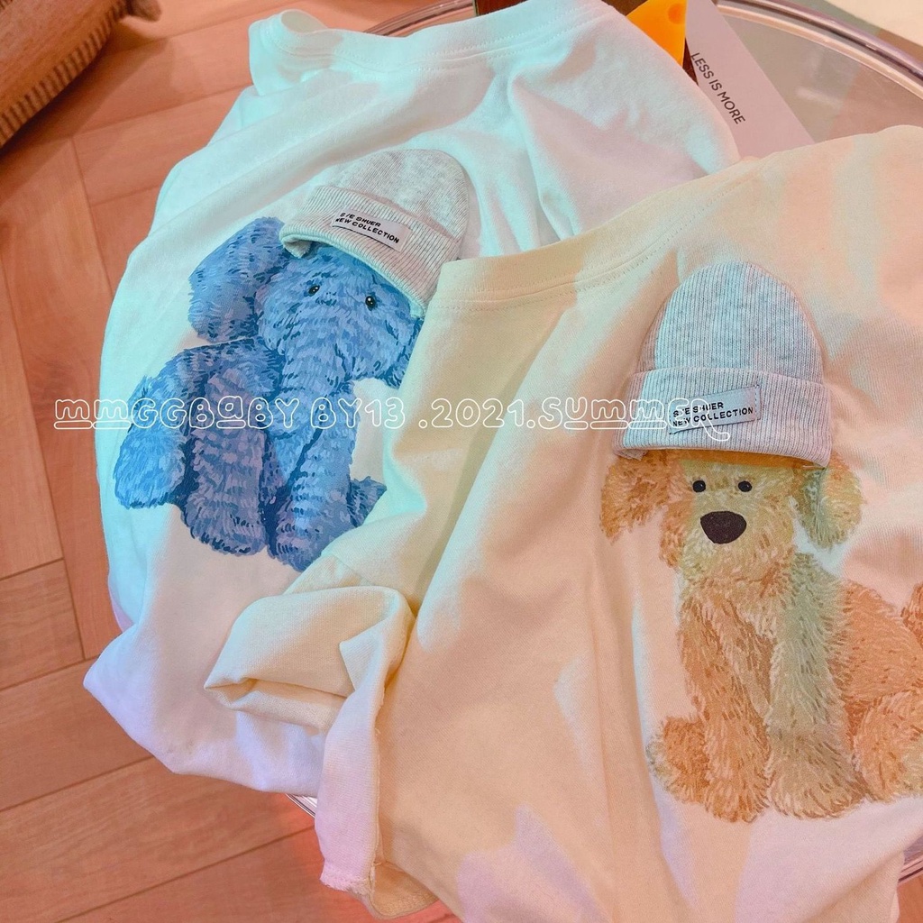 Áo Thun Tay Ngắn Dáng Rộng In Hoạt Hình Kiểu Hàn Quốc Thời Trang Mùa Hè Cho Bé Trai