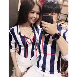 Áo sơ mi cặp nam nữ (hình thật phía sau)-cặp 300k